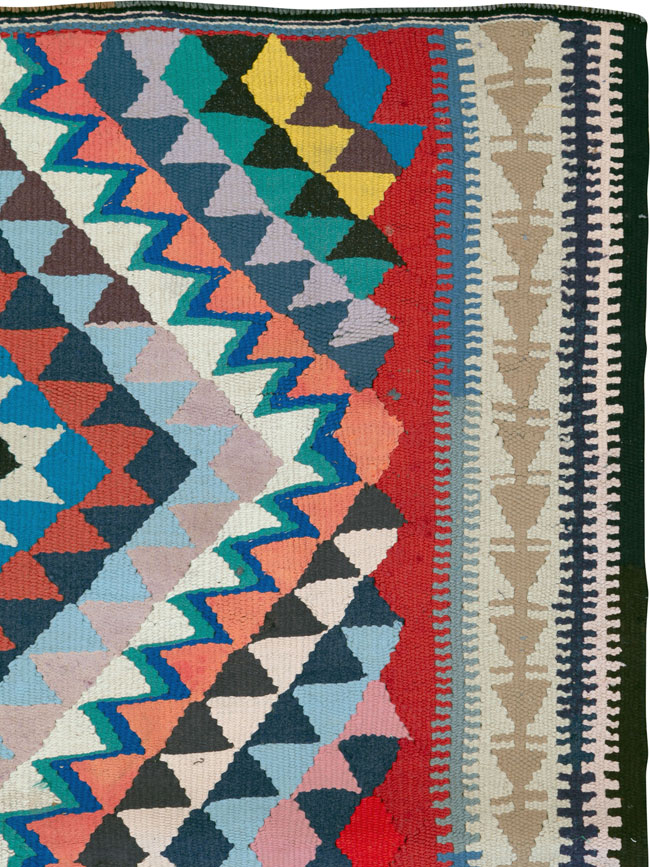 Vintage Persian Flatweave, No.26074 - Staging