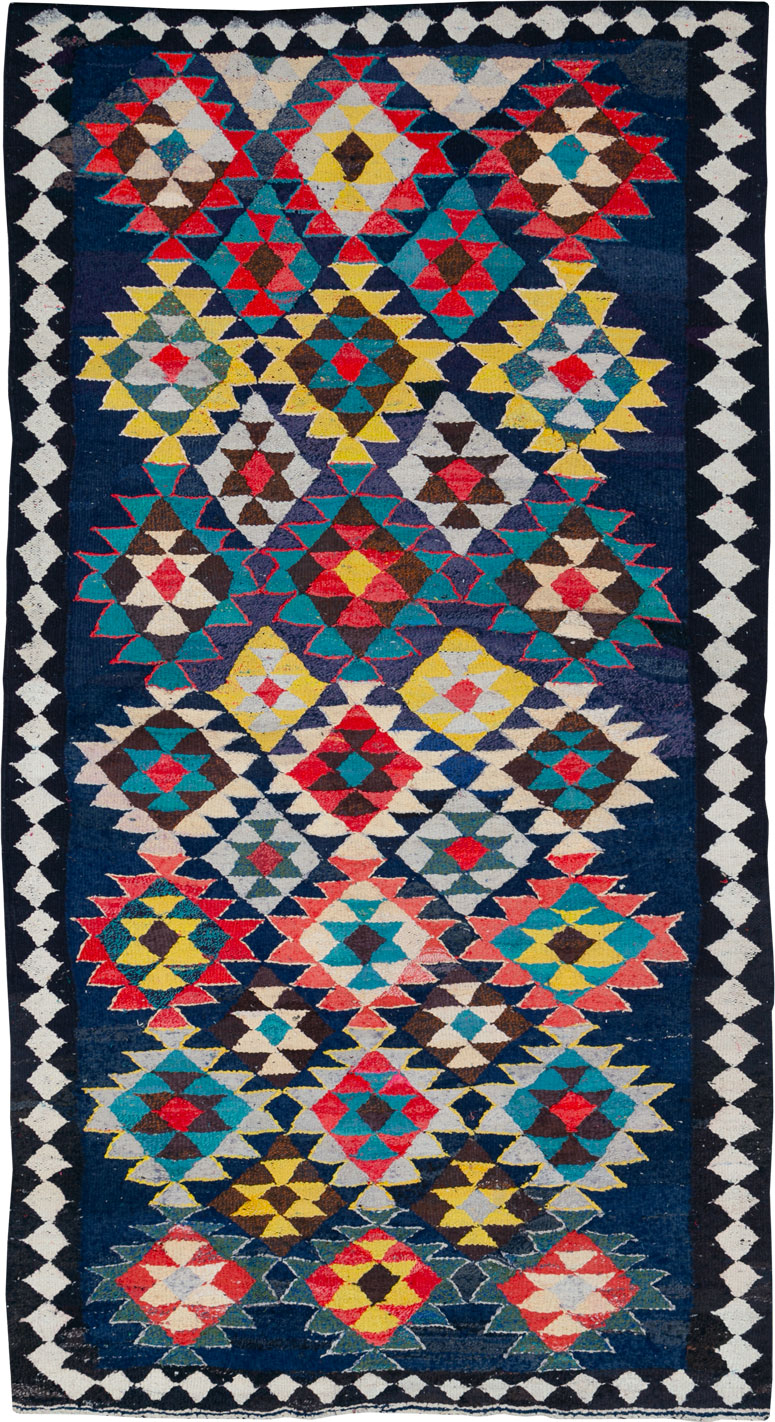 Vintage Persian Flatweave Kilim , No.26075 - Staging