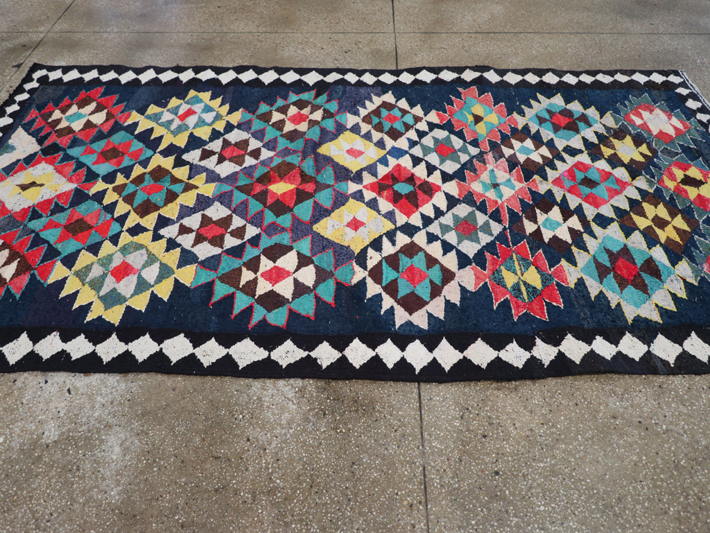 Vintage Persian Flatweave Kilim , No.26075 - Staging