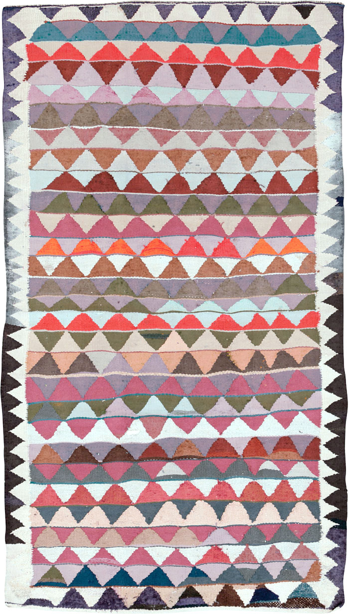 Vintage Persian Flatweave, No.26076 - Staging