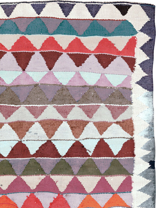 Vintage Persian Flatweave, No.26076 - Staging