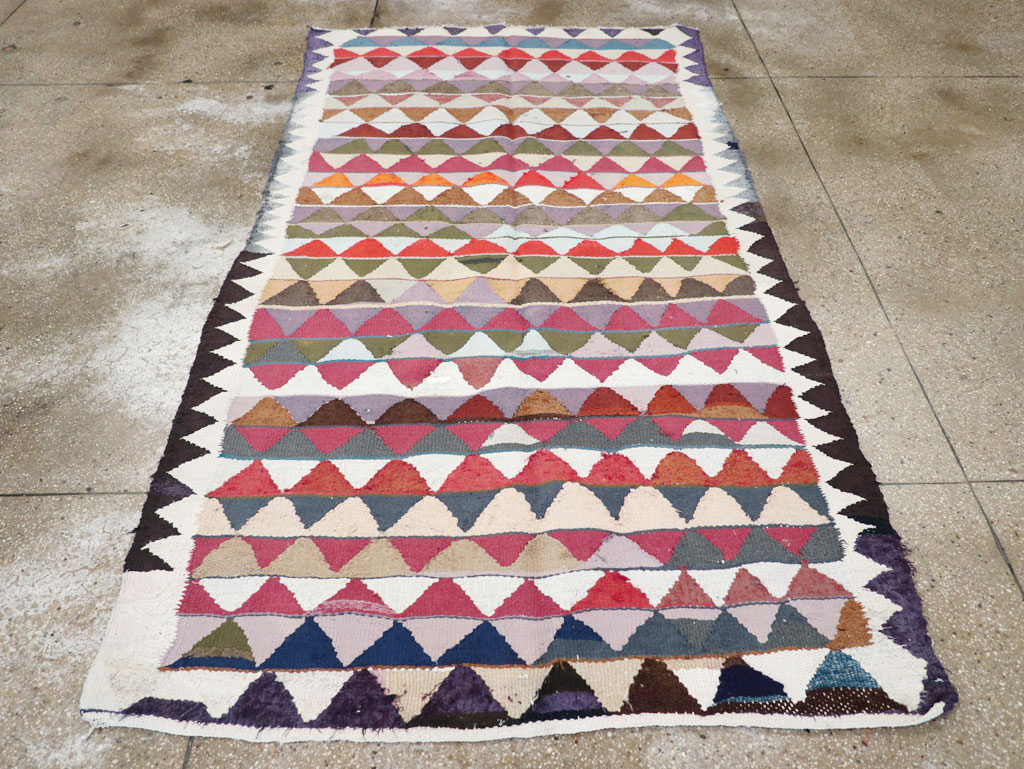 Vintage Persian Flatweave, No.26076 - Staging