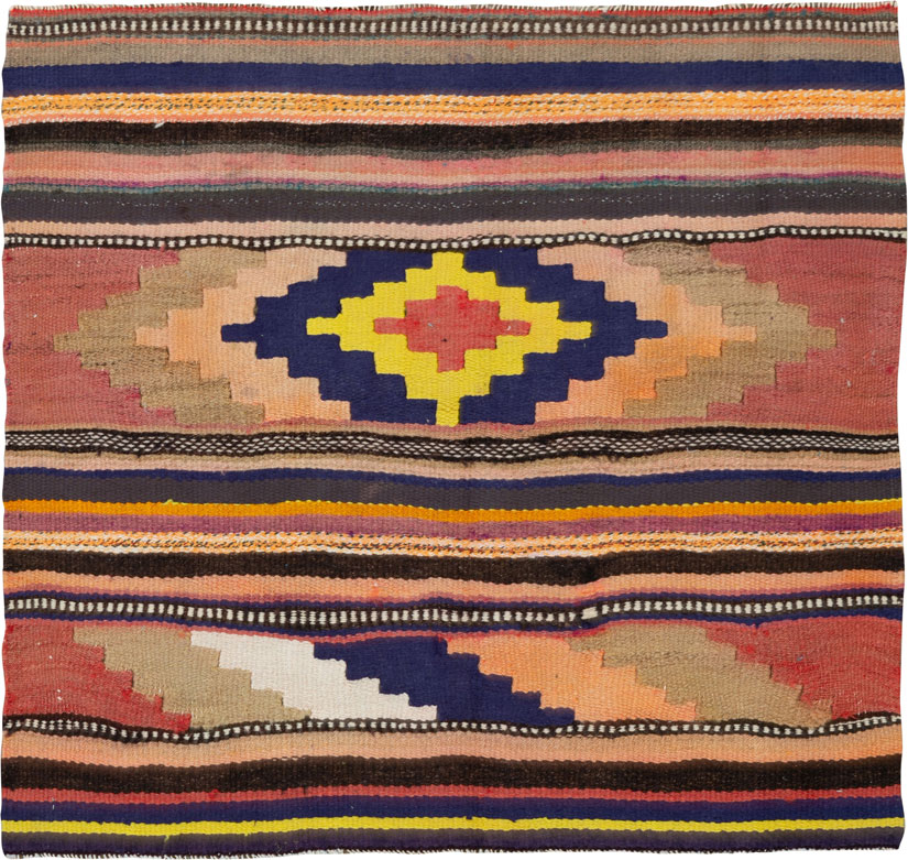 Vintage Persian Flatweave, No.26081 - Staging