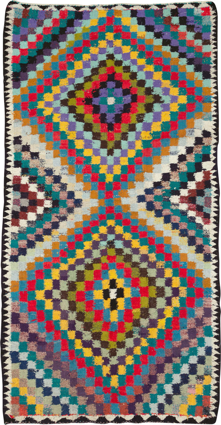 Vintage Persian Flatweave, No.26085 - Staging