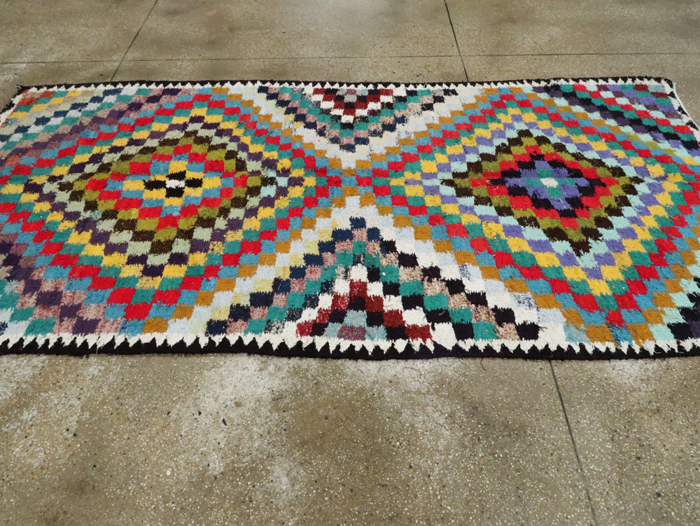 Vintage Persian Flatweave, No.26085 - Staging