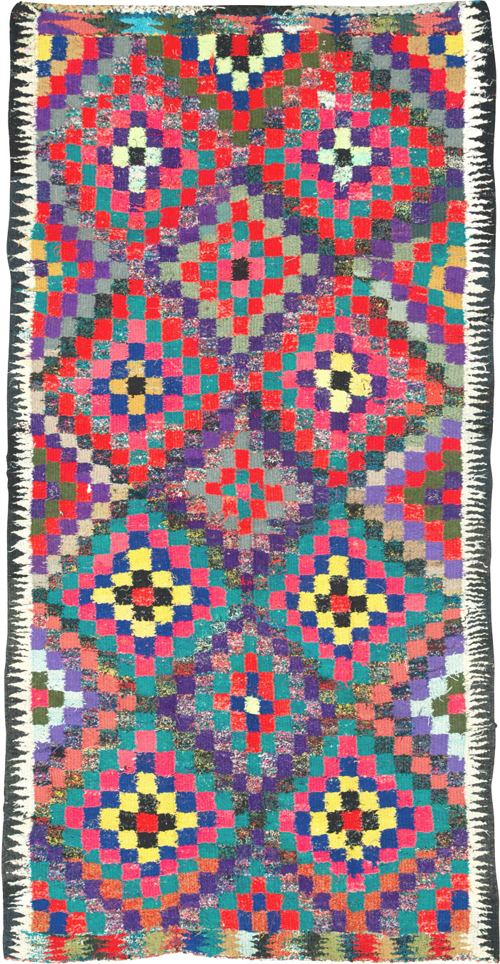 Vintage Persian Flatweave Kilim, No.26087 - Staging
