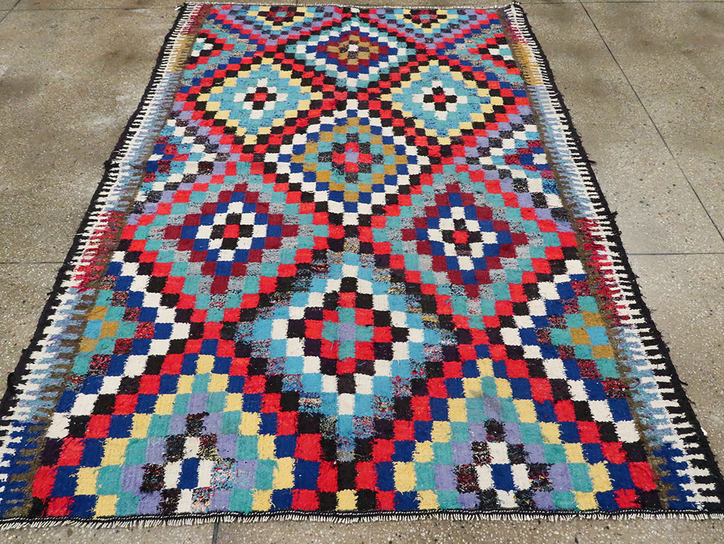 Vintage Persian Flatweave Kilim, No.26092 - Staging