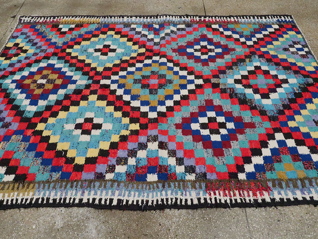 Vintage Persian Flatweave Kilim, No.26092 - Staging