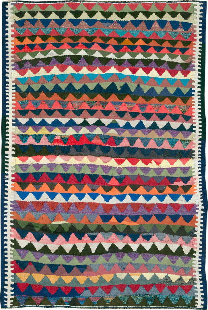 Vintage Persian Flatweave, No.26093 - Staging