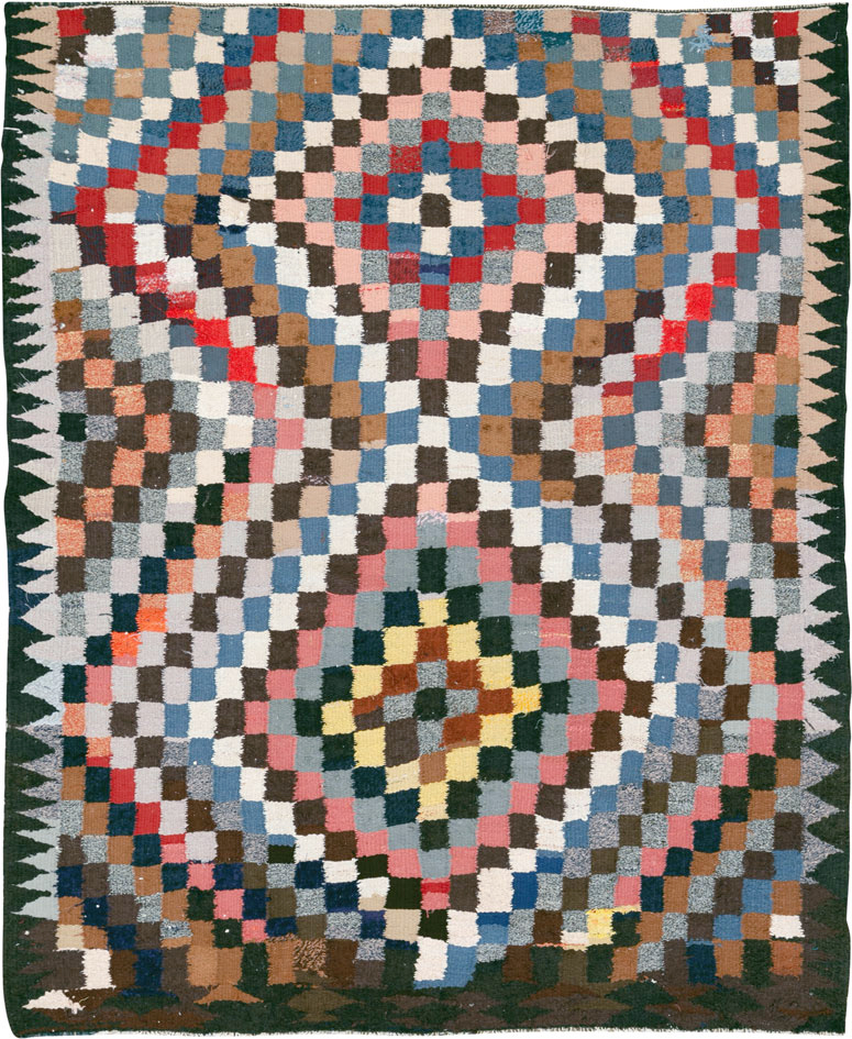 Vintage Persian Flatweave, No.26094 - Staging