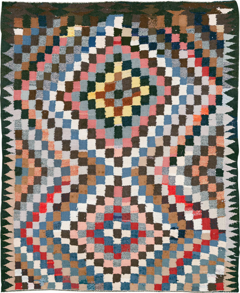 Vintage Persian Flatweave, No.26094 - Staging