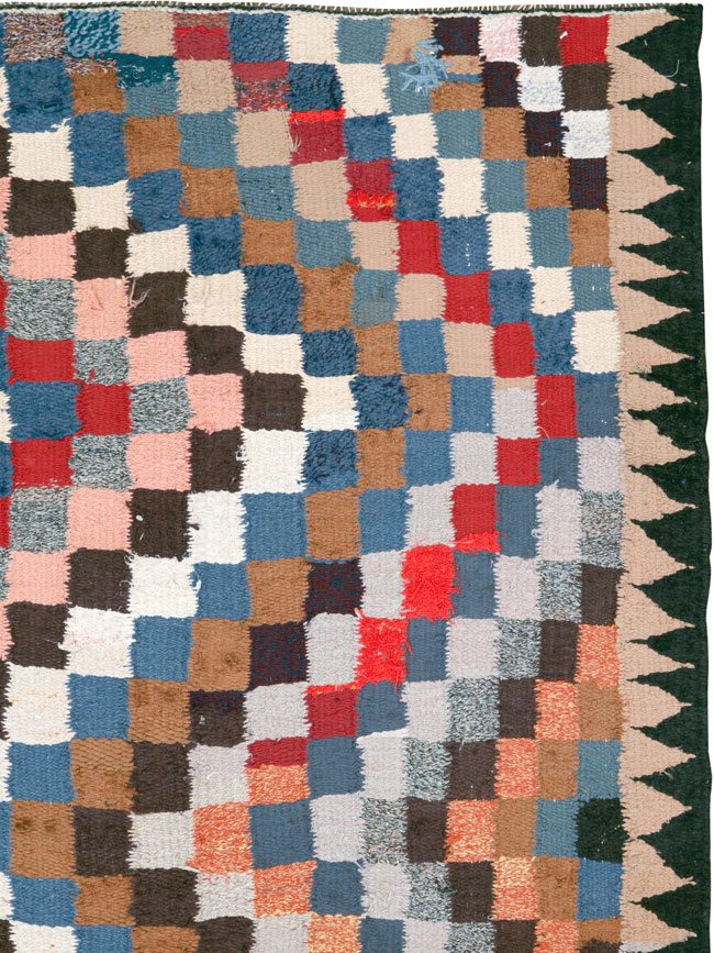 Vintage Persian Flatweave, No.26094 - Staging