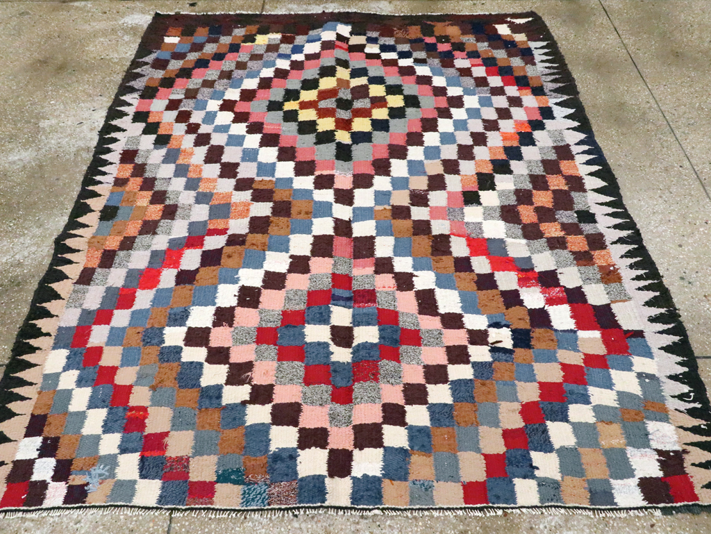 Vintage Persian Flatweave, No.26094 - Staging