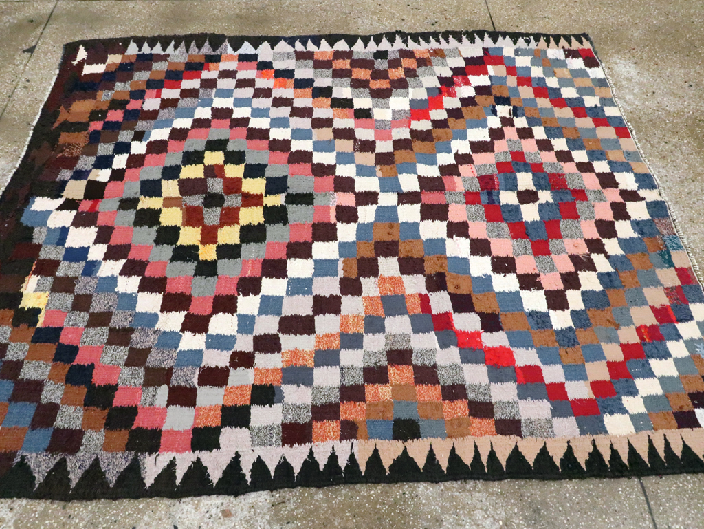 Vintage Persian Flatweave, No.26094 - Staging