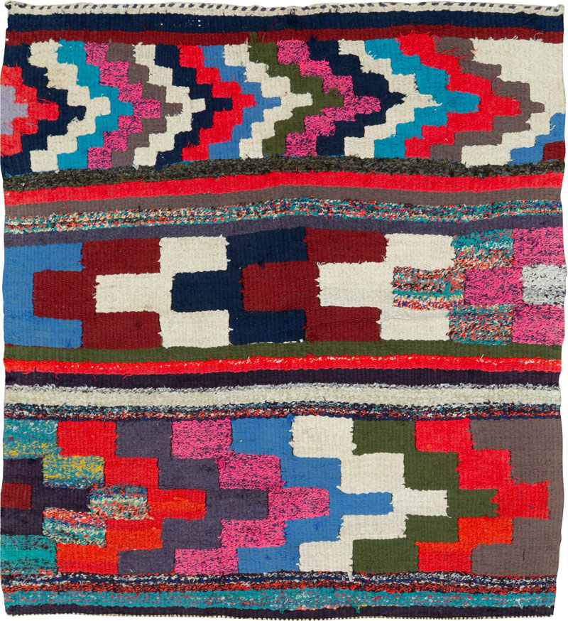 Vintage Persian Flatweave, No.26097 - Staging