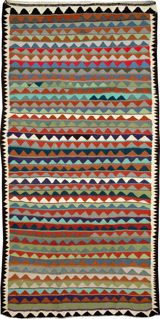 Vintage Persian Flatweave, No.26099 - Staging