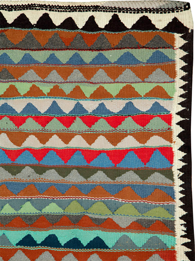 Vintage Persian Flatweave, No.26099 - Staging