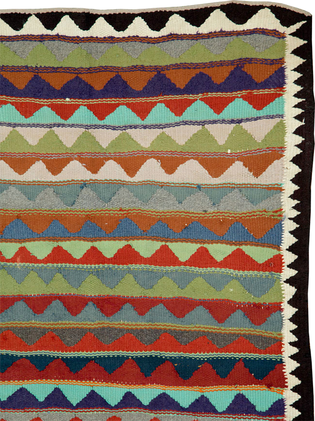 Vintage Persian Flatweave, No.26099 - Staging