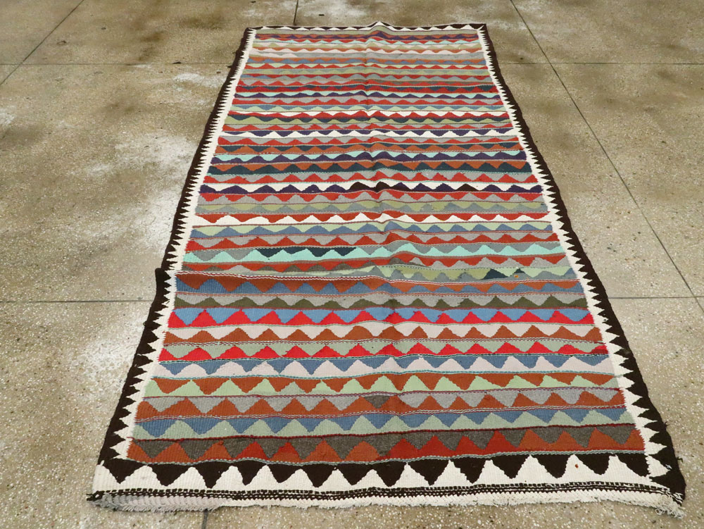 Vintage Persian Flatweave, No.26099 - Staging