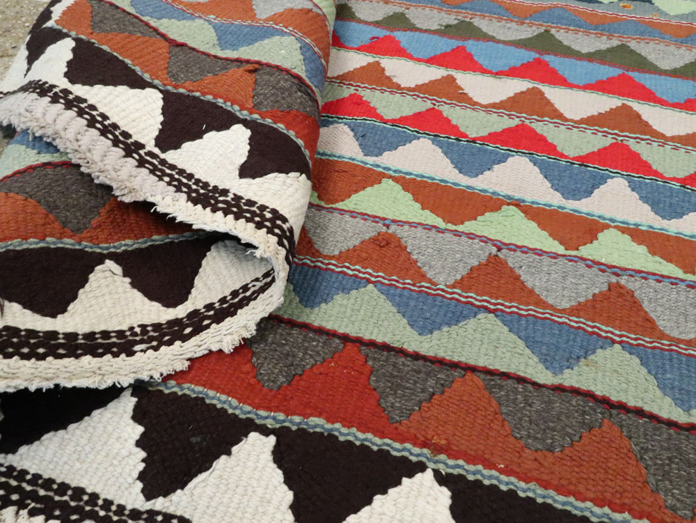 Vintage Persian Flatweave, No.26099 - Staging