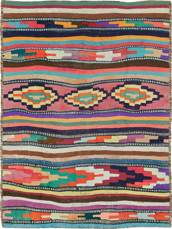 Vintage Persian Flatweave, No.26100 - Staging