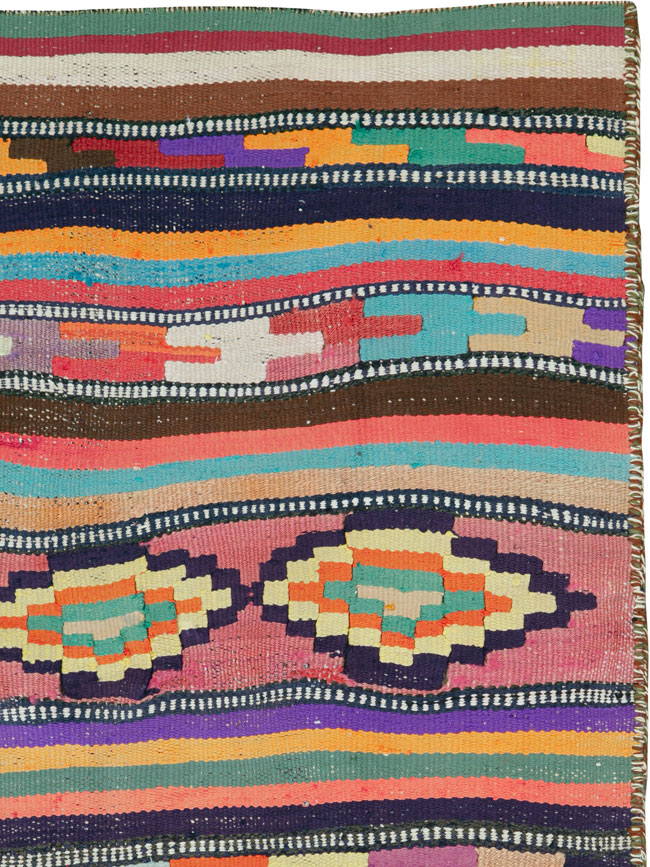 Vintage Persian Flatweave, No.26100 - Staging