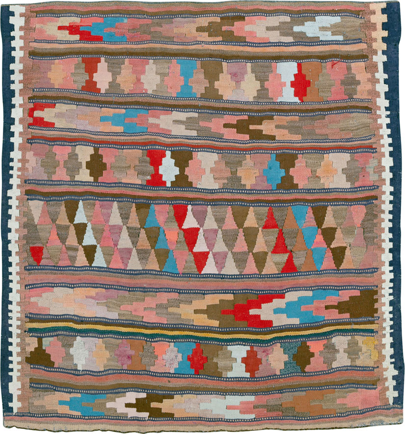 Vintage Persian Flatweave, No.26101 - Staging