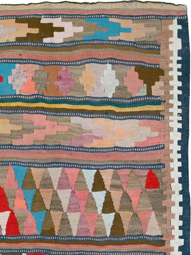 Vintage Persian Flatweave, No.26101 - Staging