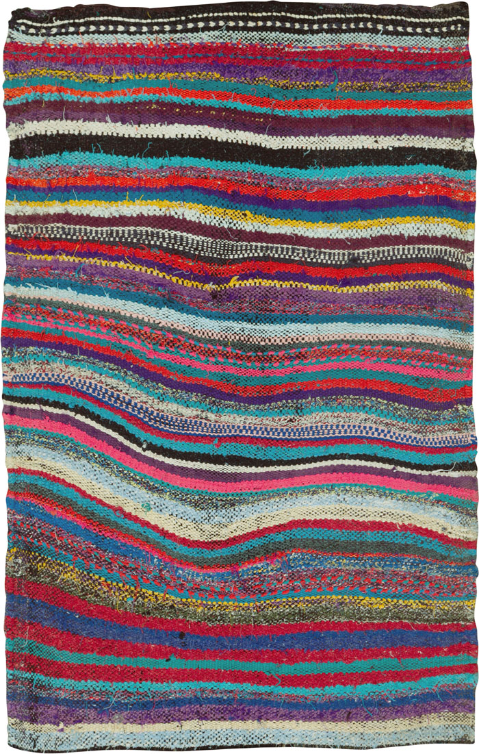 Vintage Persian Flatweave, No.26103 - Staging