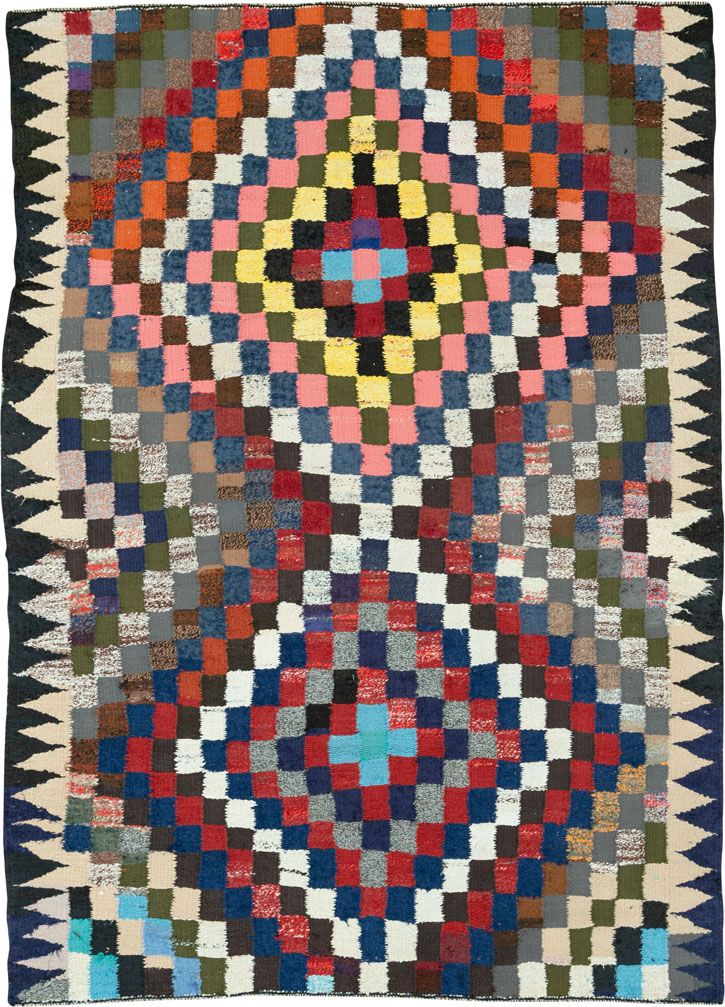 Vintage Persian Flatweave, No.26105 - Staging