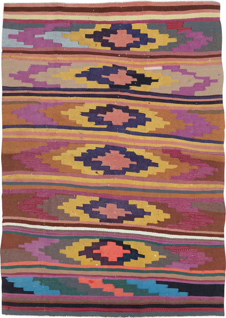 Vintage Persian Flatweave, No.26107 - Staging