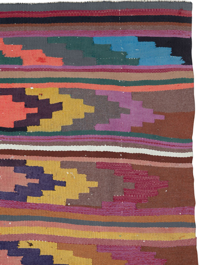 Vintage Persian Flatweave, No.26107 - Staging