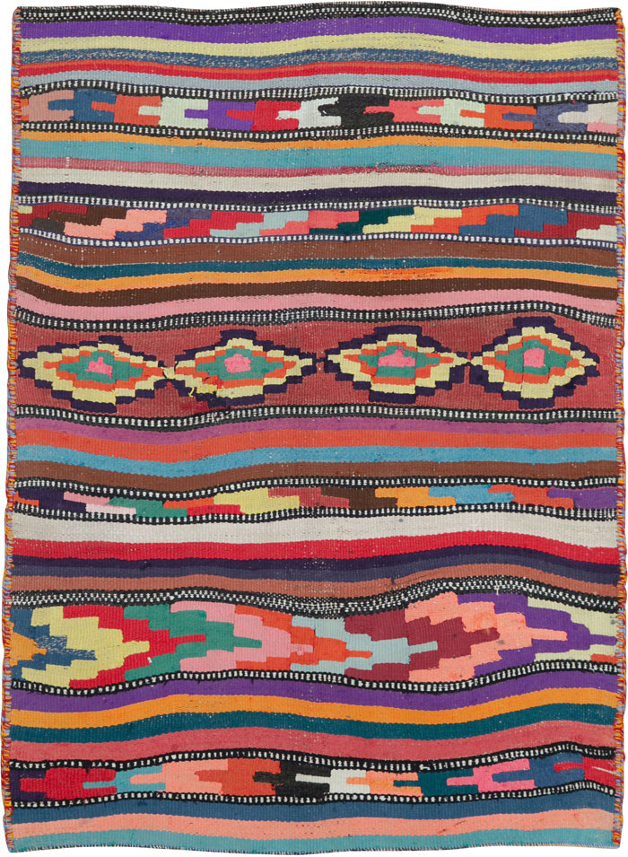 Vintage Persian Flatweave, No.26109 - Staging