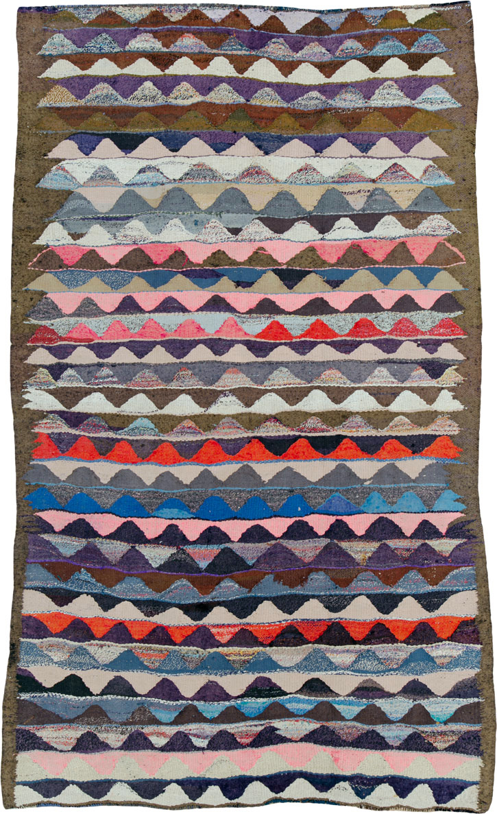 Vintage Persian Flatweave, No.26112 - Staging