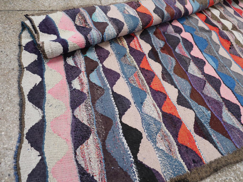 Vintage Persian Flatweave, No.26112 - Staging