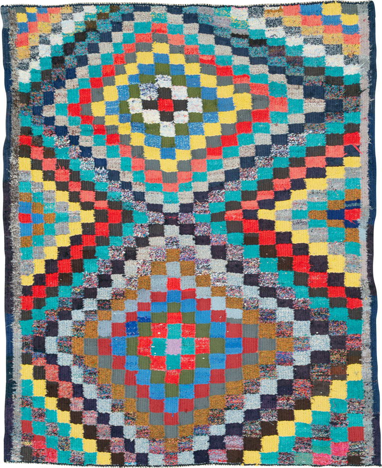 Vintage Persian Flatweave, No.26113 - Staging