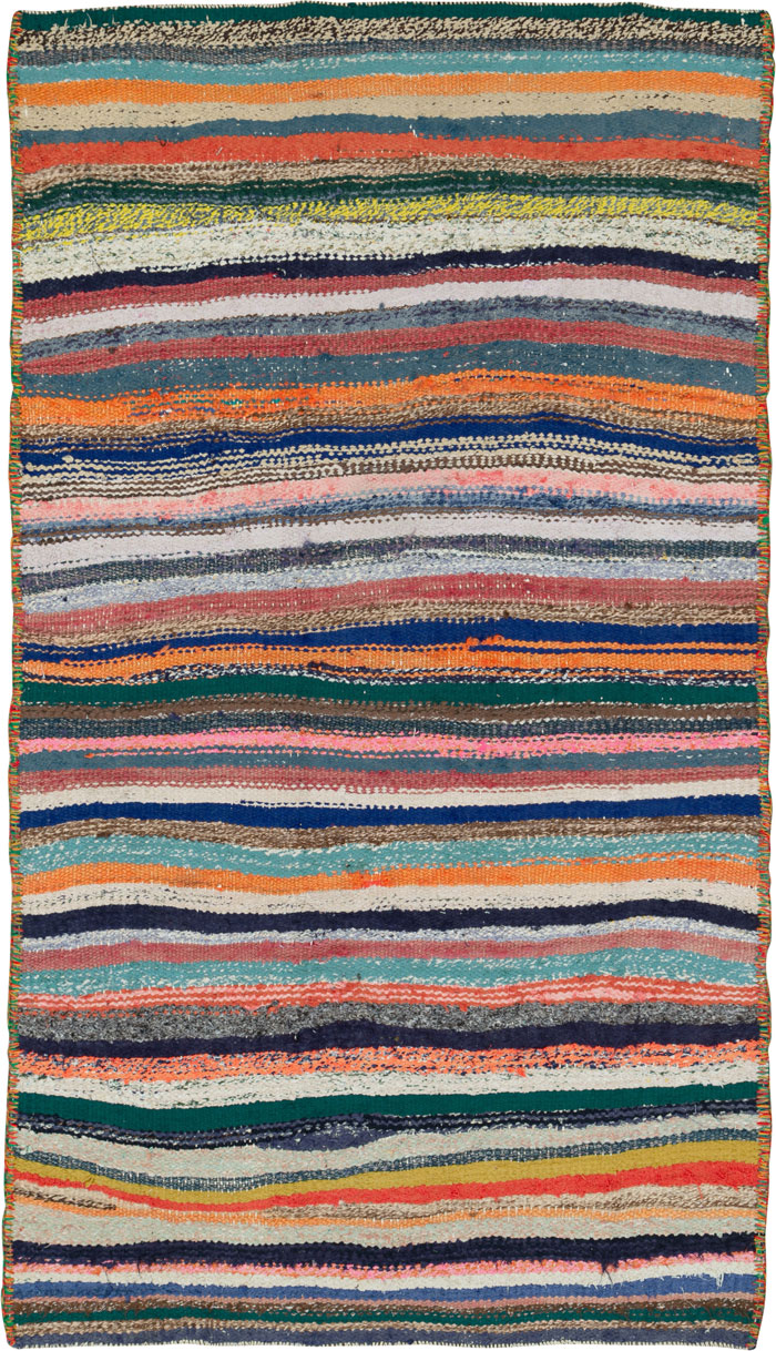 Vintage Persian Flatweave, No.26114 - Staging