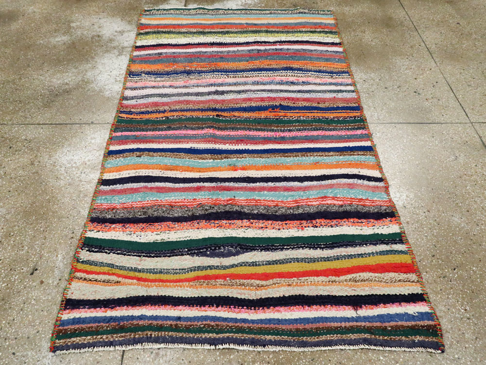 Vintage Persian Flatweave, No.26114 - Staging