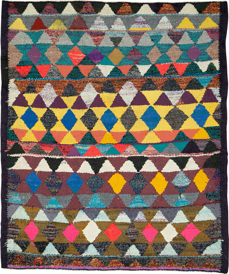 Vintage Persian Flatweave, No.26124 - Staging