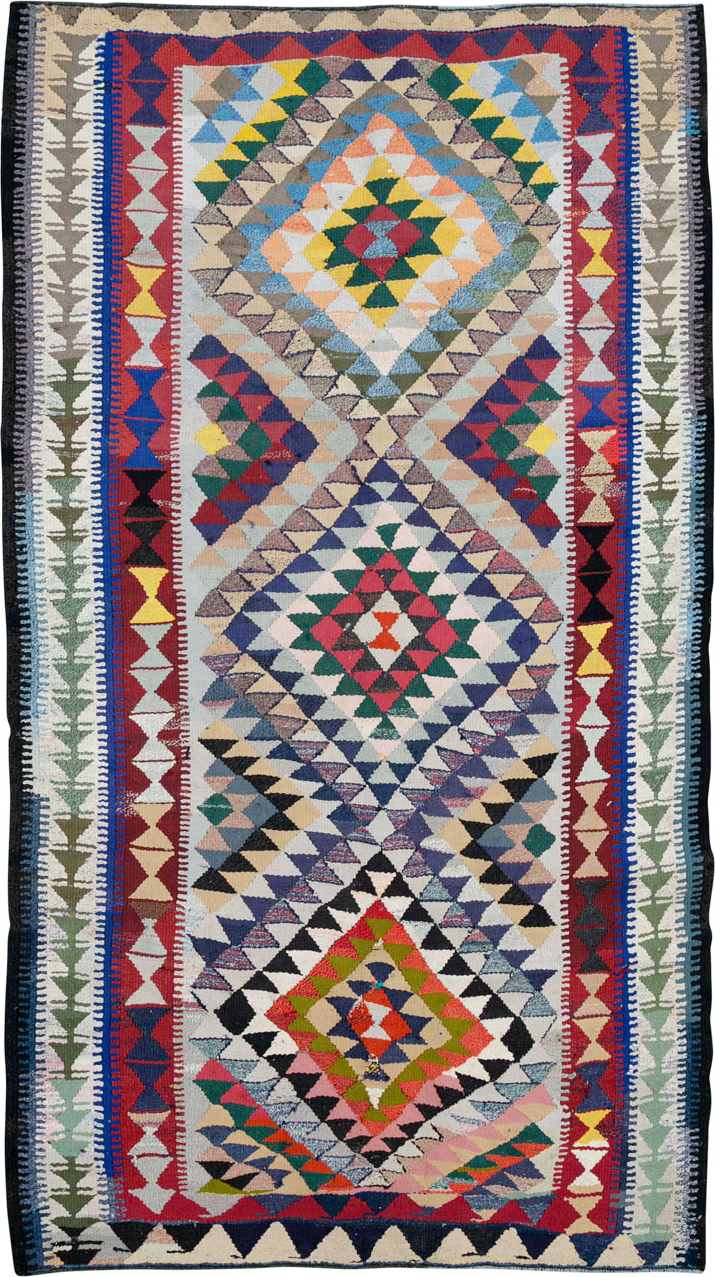 Vintage Persian Flatweave, No.26127 - Staging