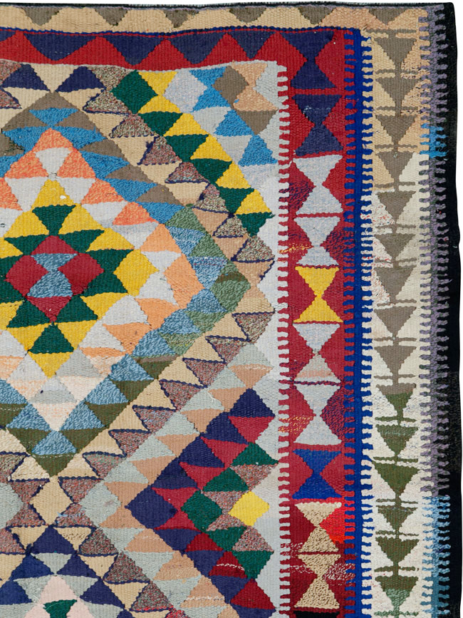 Vintage Persian Flatweave, No.26127 - Staging