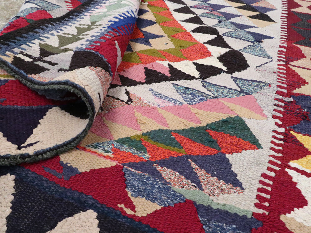 Vintage Persian Flatweave, No.26127 - Staging