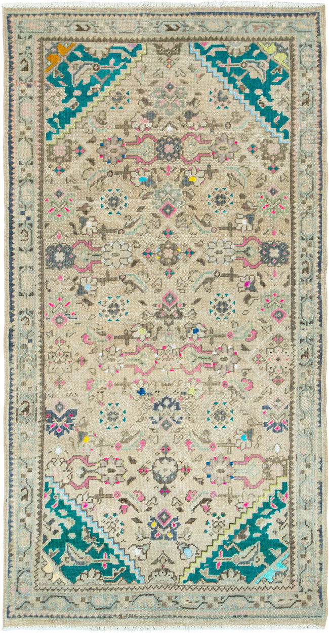 Vintage Persian Hamadan Rug, No.26128 - Staging
