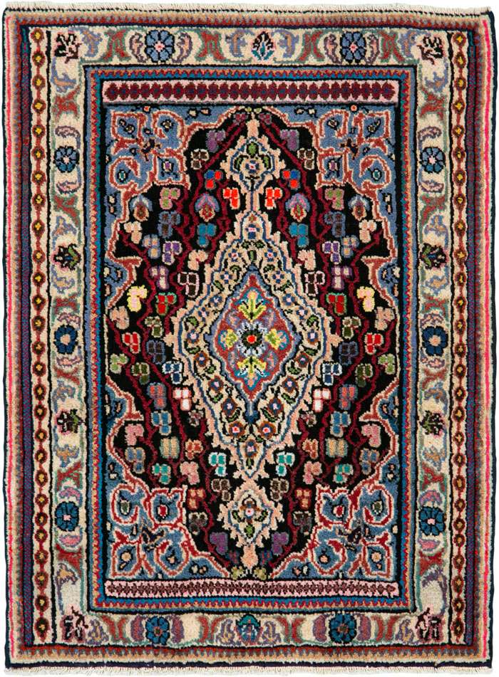 Vintage Persian Hamadan Rug, No.26133 - Staging