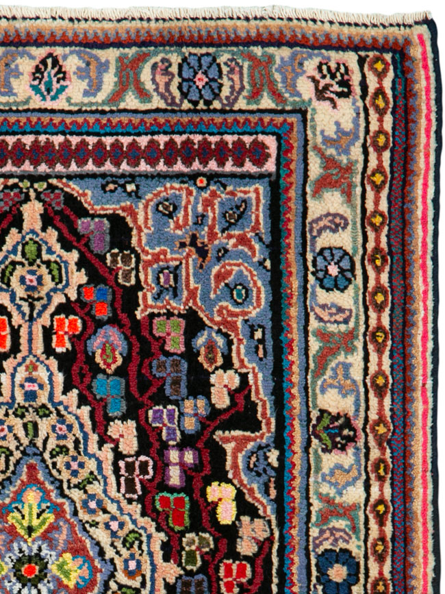 Vintage Persian Hamadan Rug, No.26133 - Staging