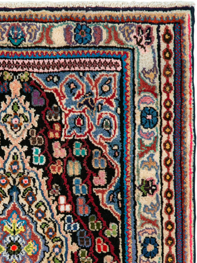 Vintage Persian Hamadan Rug, No.26133 - Staging