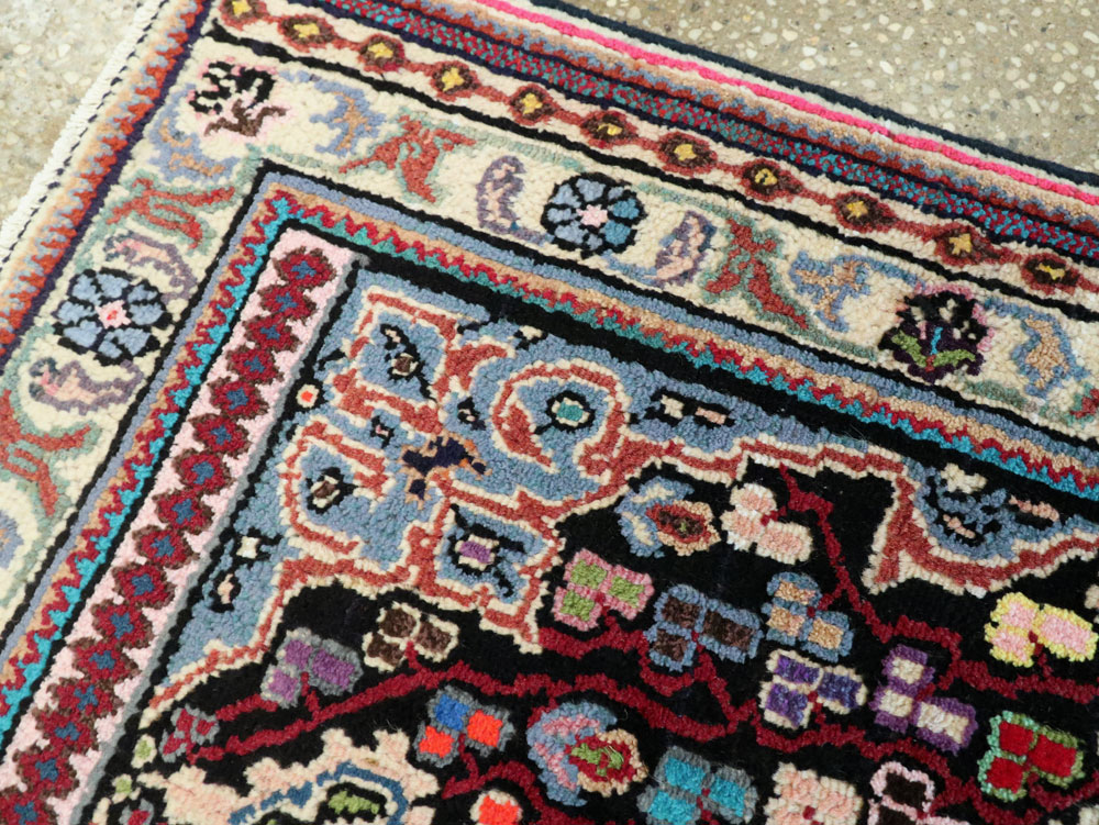 Vintage Persian Hamadan Rug, No.26133 - Staging