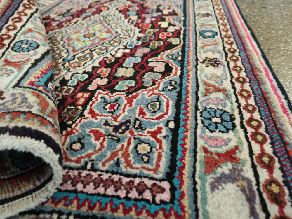 Vintage Persian Hamadan Rug, No.26133 - Staging