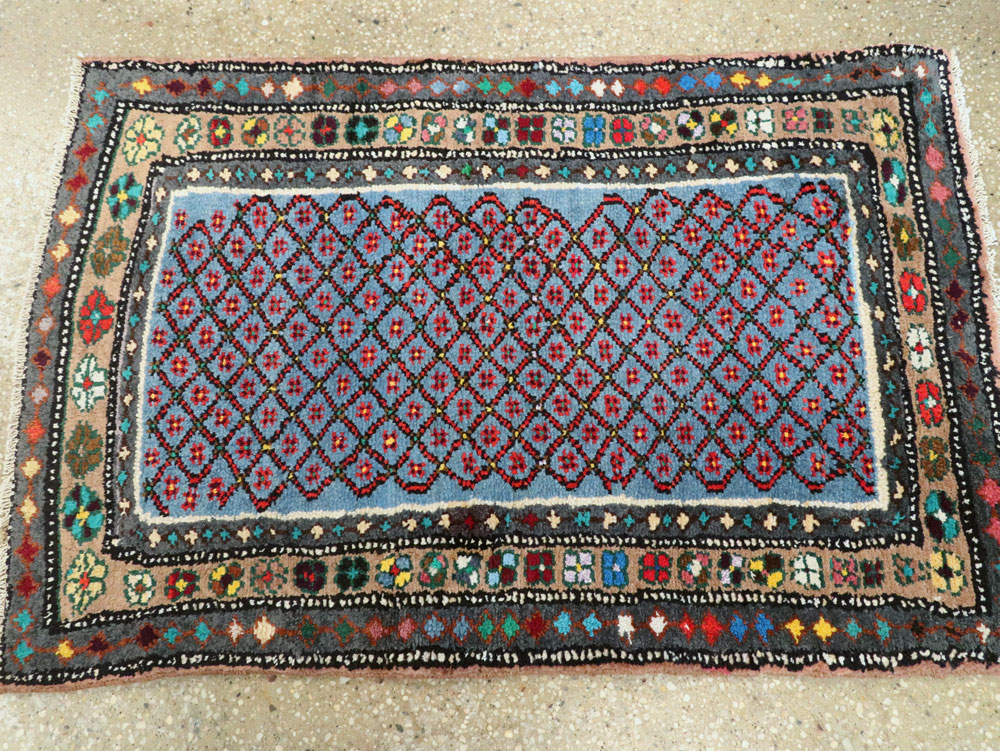 Vintage Persian Hamadan Rug, No.26134 - Staging