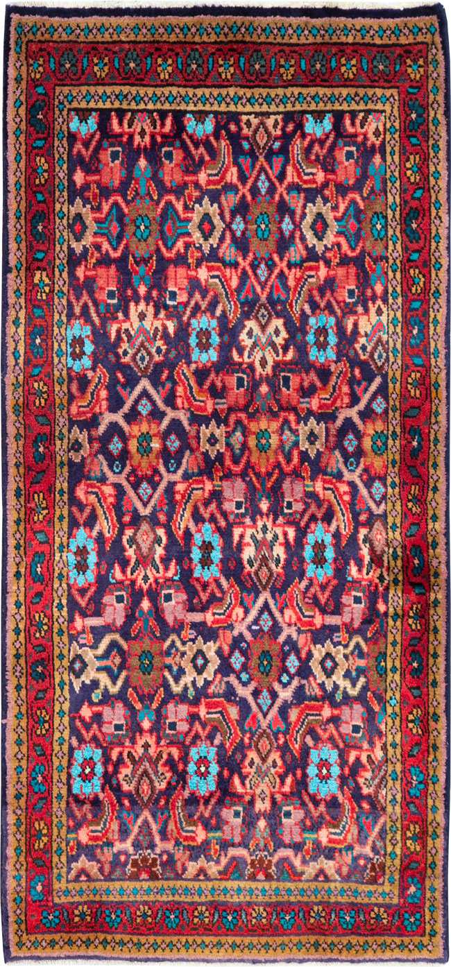 Vintage Persian Hamadan Rug, No.26135 - Staging